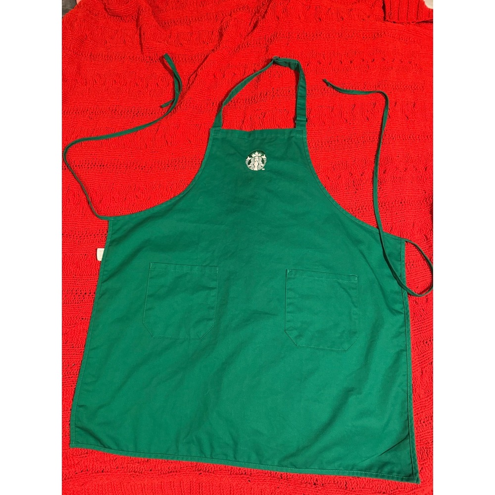 Starbucks Barista Apron Green Embroidered Siren Logo Uniform 11010737 Pockets